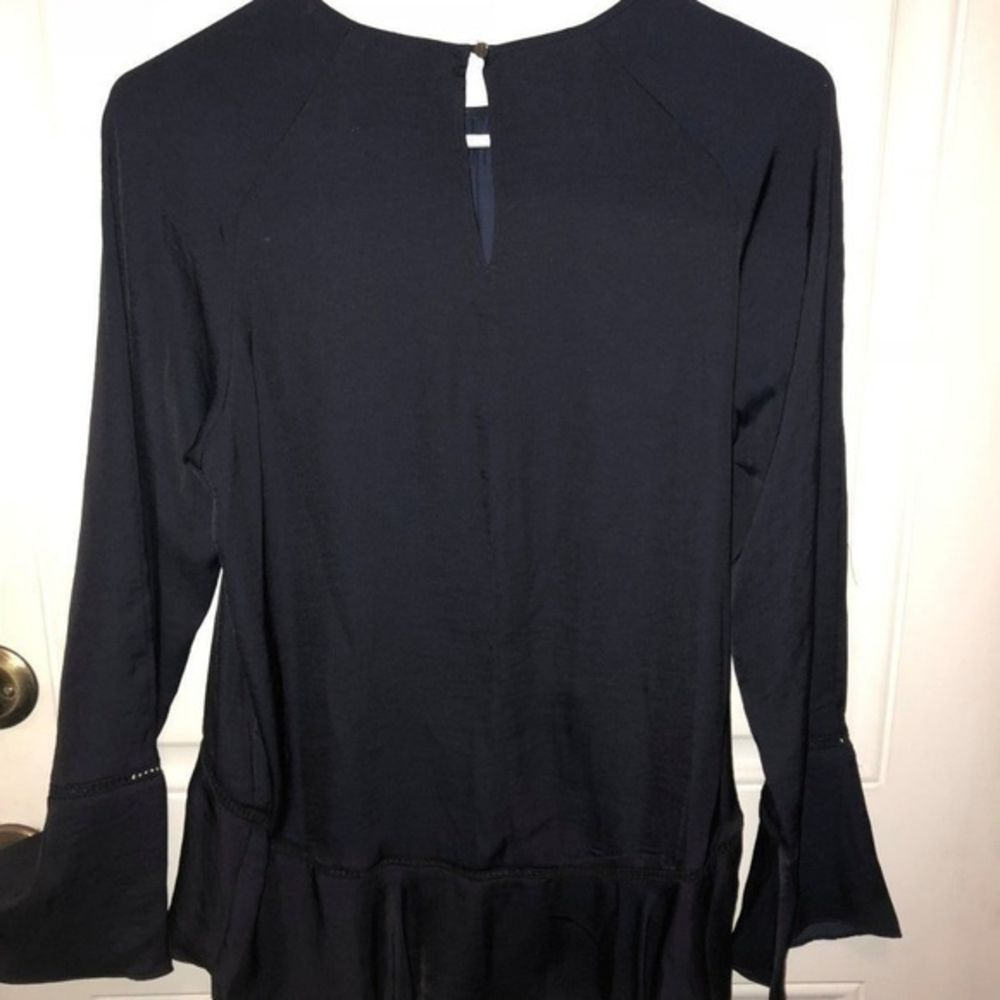 Mossimo‎ Women's XS Blouse Top Navy Blue Hi Low